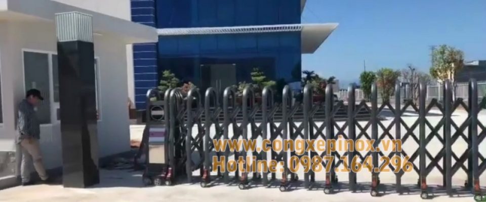 Thi công cổng xếp điện điều khiển từ xa tại Trung tâm Thí nghiệm điện Miền Nam – Bình Thuận